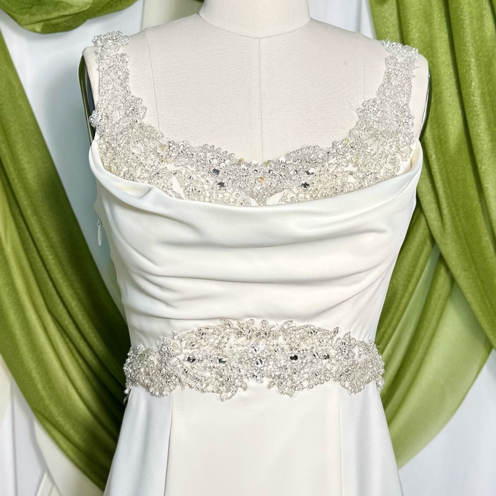 Elegant bridal gown with Silver Embellishments
